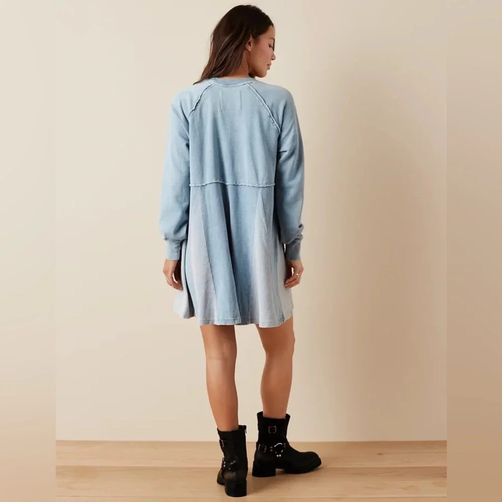 American Eagle “Seriously Lived-In” Fleece Babydoll Mini Dress - Picture 2 of 10